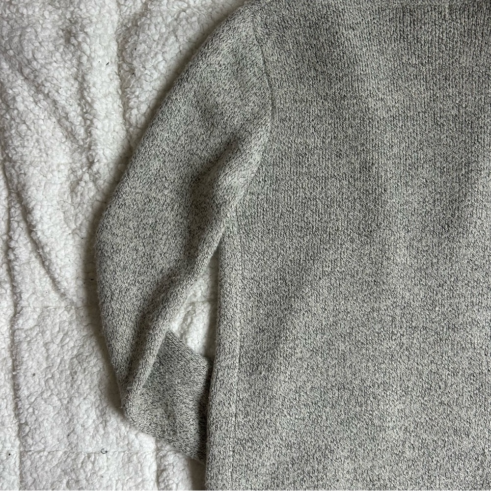 MONTEAU Gray Knit Cardigan Sweater Open Front - Picture 13 of 14